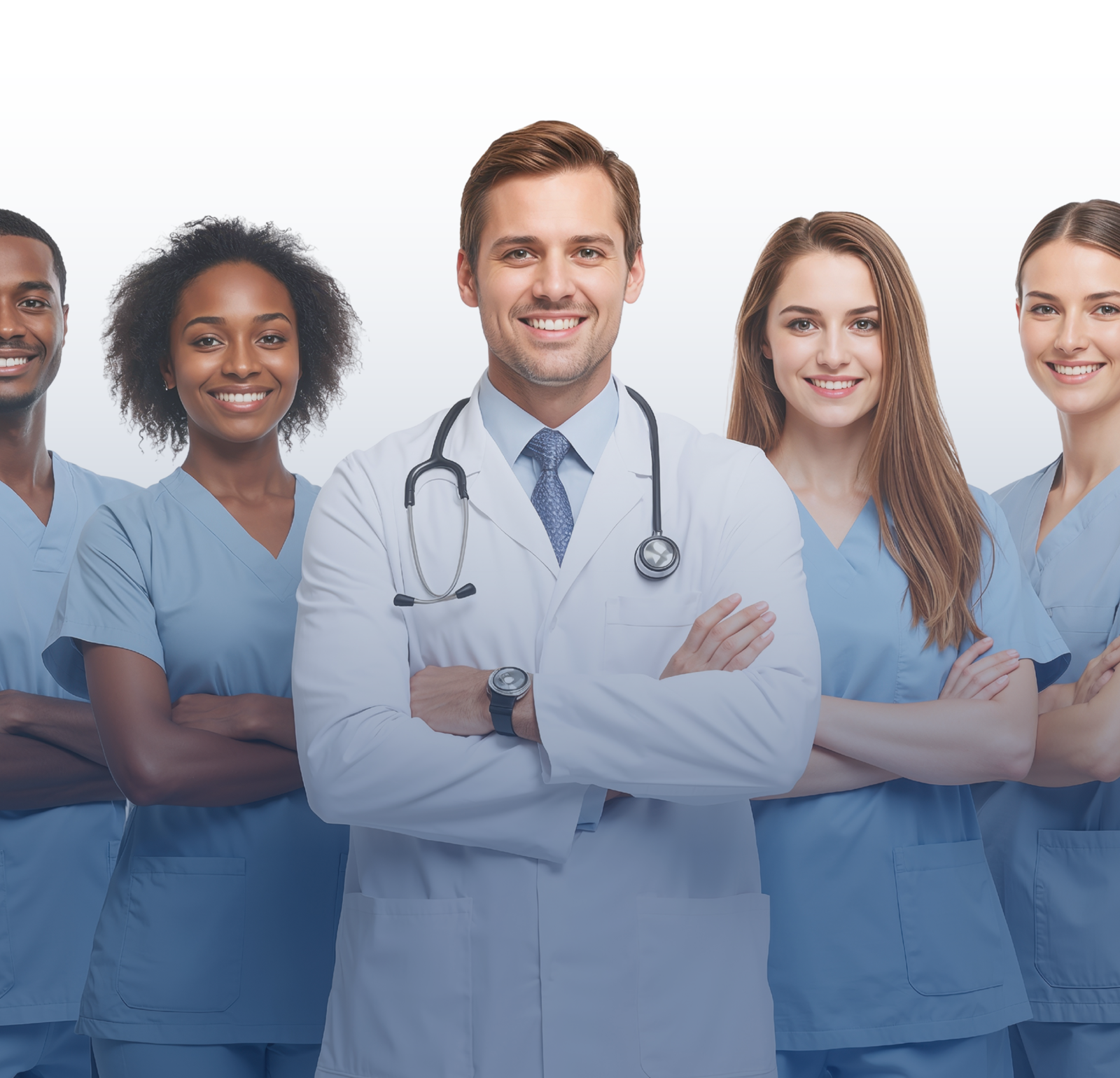 Healthcare professionals collaborating on patient referrals